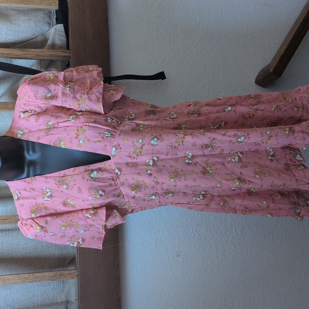 ✨ Reformation Mya Mini Dress In Pink Floral Size 8 - Picture 4 of 8